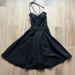 Vintage find! Unique black party dress size xs/s with brand new elastic!